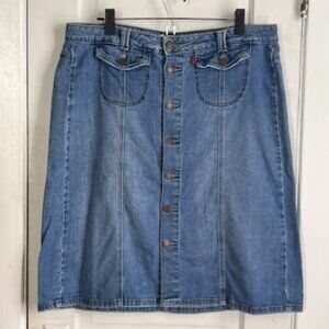 Y2K Levi's Denim Midi SKirt